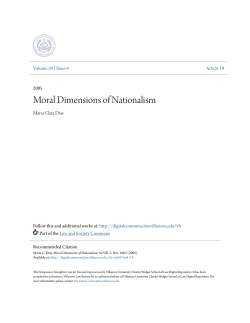 Moral Dimensions of Nationalism - Digital Repository
