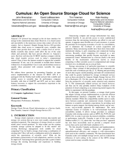 Cumulus: An Open Source Storage Cloud for Science