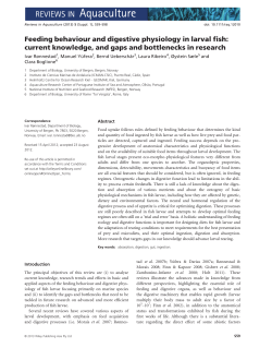 Feeding behaviour and digestive physiology in larval fish