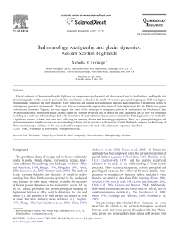Sedimentology, stratigraphy, and glacier dynamics, western Scottish