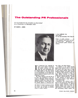 The Outstanding PR Professionals