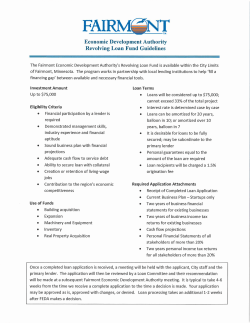Revolving Loan Fund Application
