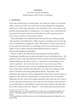 Naturalness - PhilPapers