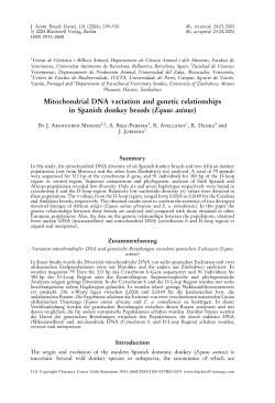 Mitochondrial DNA variation and genetic relationships in Spanish