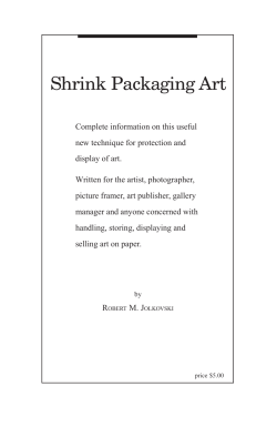Shrink Packaging Booklet.pmd - Pictureframe Products, Inc.