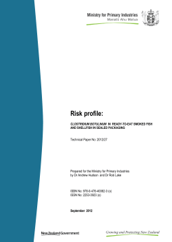Clostridium botulinum in ready-to-eat smoked fish and shellfish in