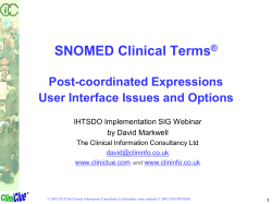 Post-Coordinated Expression 2010-09