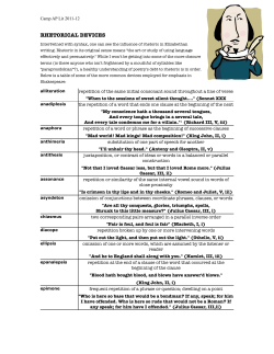 Shakes Rhetorical Devices