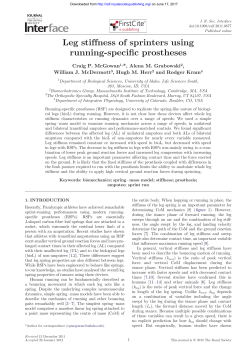 Leg stiffness of sprinters using running