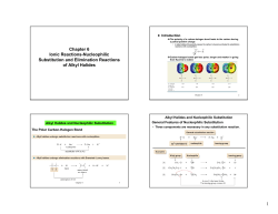 Chapter 6 Ionic Reactions-Nucleophilic Substitution and Elimination