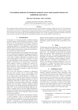 Correlation analysis of sentiment analysis scores and