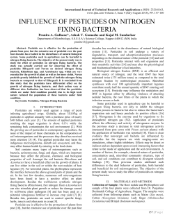 influence of pesticides on nitrogen fixing bacteria