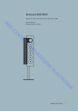 Beosound 9000 MK III Type 2471-2580 - abo