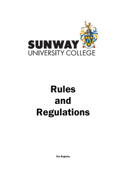 RULES and Regulations _10112010