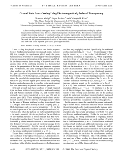 Ground State Laser Cooling Using Electromagnetically Induced