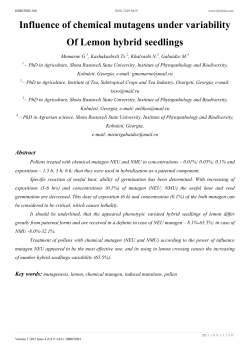 Influence of chemical mutagens under variability Of Lemon hybrid