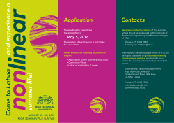 sum m er life!non C om e to La tvia a nd exp erience a