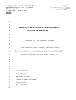 Effects of pan-Arctic snow cover and air temperature changes on soil