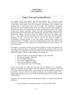 CHAPTER 6 CIVIL RIGHTS Chapter Goals and