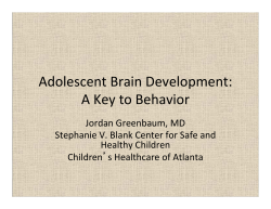 Adolescent Brain Development: A Key to Behavior