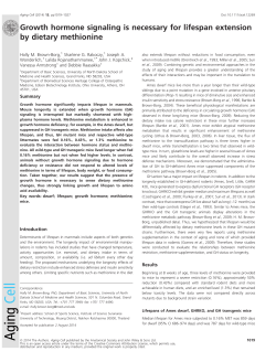 Growth hormone signaling is necessary for lifespan extension by