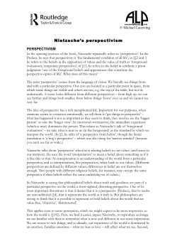Nietzsche`s perspectivism