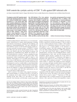 SAP controls the cytolytic activity of CD8 T cells