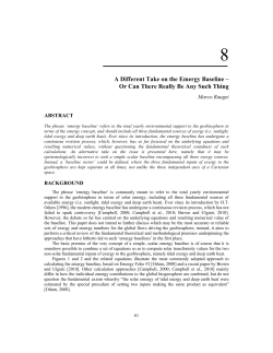 A Different Take on the Emergy Baseline &ndash; Or Can There Really Be