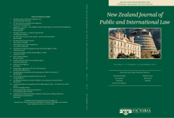 New Zealand Journal of Public and international law
