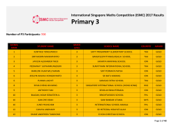 Primary 3 - International Singapore Maths Competition
