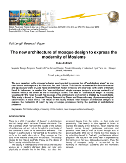 The new architecture of mosque design to express the modernity of