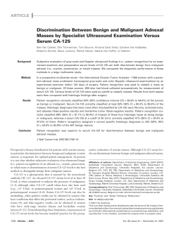 Discrimination Between Benign and Malignant Adnexal Masses by