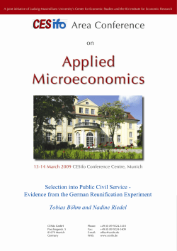 Selection into Public Civil Service
