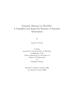 Semantic Distance in WordNet: A Simplified and Improved Measure