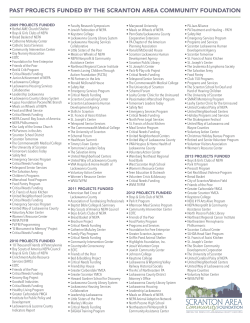 past projects funded by the scranton area community foundation