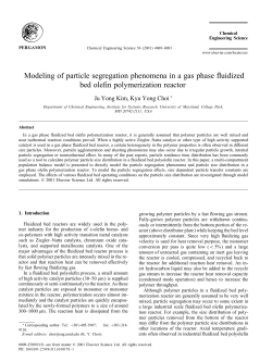 Modeling of particle segregation phenomena in a gas phase uidized