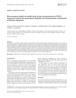 Heterozygous indels as useful tools in the - MARE