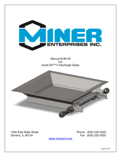 Manual M-85-50 For AutoLOK&trade; II Discharge Gates 1200 East State