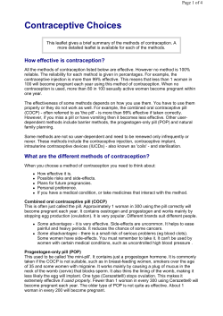 Contraceptive Choices