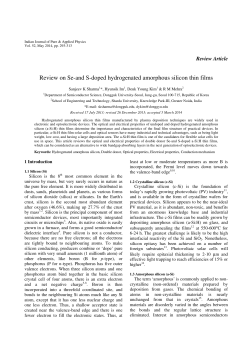 Review on Se-and S-doped hydrogenated amorphous silicon thin