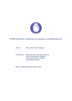 IFSSH Scientific Committee on Anatomy and Biomechanics
