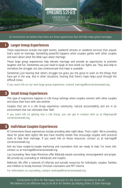 Larger Group Experiences Small Group Experiences Individual