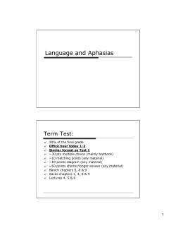 Language and Aphasias