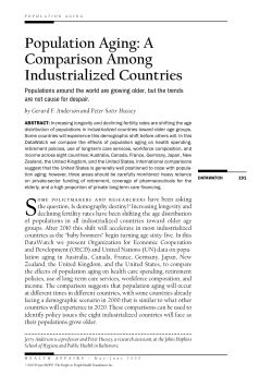 POPULATION AGING Population Aging: A Comparison