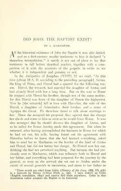 Did John the Baptist Exist?