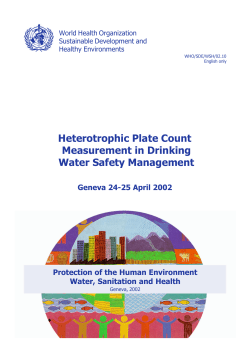 Heterotrophic Plate Count Measurement in Drinking Water Safety