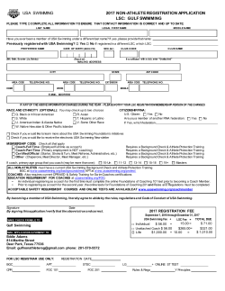 2017 Non-Athlete Application "Fillable" Form