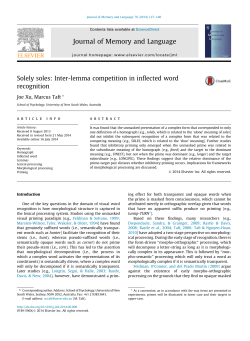 Solely soles: Inter-lemma competition in inflected word