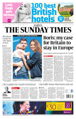 Boris. My case for Britain to stay in Europe