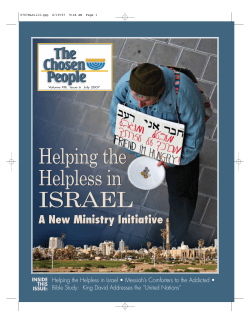 Helping the Helpless in ISRAEL Helping the Helpless in ISRAEL